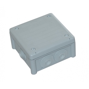 J100B 102X102X56MM M16-M25X7 IP66 SURFACE-MOUNTED JUNCTION BOX GREY